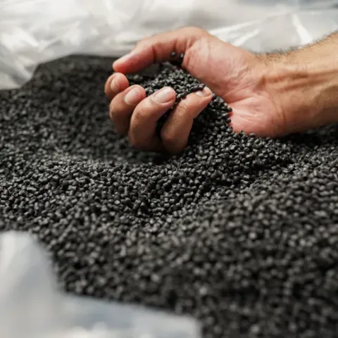Granular recycled plastics
